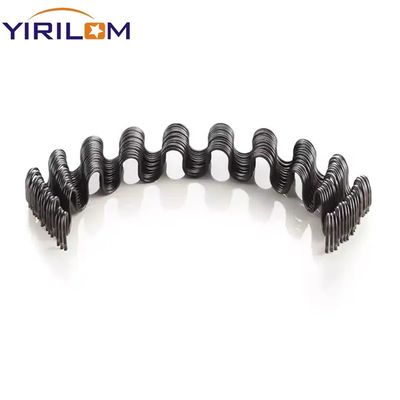 Schwarze Zigzag-Flügel Galvanisierte Rollsofa Serpentin-Flügel