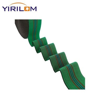 1.4mm-1.5mm Dicke Sofa Webbing Polypropylen Gummi Material in grüner Farbe für Ihre Anforderungen