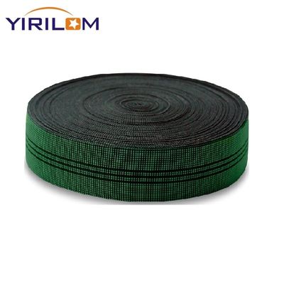1.4mm-1.5mm Dicke Sofa Webbing Polypropylen Gummi Material in grüner Farbe für Ihre Anforderungen