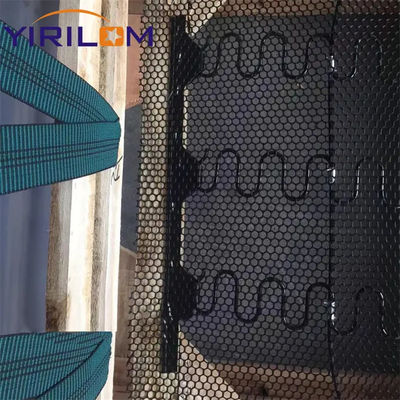 200m Per Roll Nylon PP Plastik-Clip-Streifen für Sofa Zigzag-Flügel mit 10cm 12cm 15cm Knoten Abstand