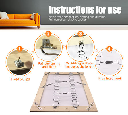Sofa-Hardware-Zubehör 4 5 Loch Silber Zigzag-Flügel-Clips Flügel-Clip