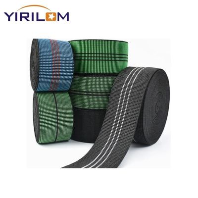 Hohe Haltbarkeit Sofa Elastische Webbing mit Polypropylen + Gummi Material, 1,5 mm Dicke und 50% Dehnung für Möbelpolsterung