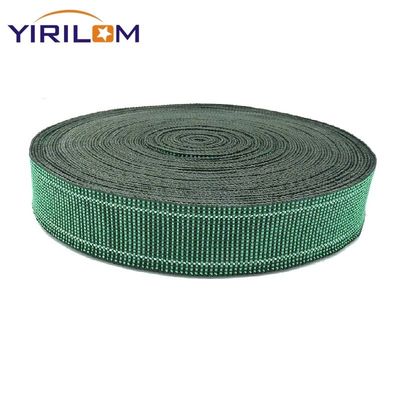 1.4mm-1.5mm Dicke Sofa Webbing Polypropylen Gummi Material in grüner Farbe für Ihre Anforderungen