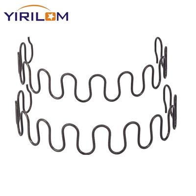 Schwarze Zickzack-Feder für Sofasitz mit angepasster Bogenhöhe 16-35mm Breite und galvanisierter Oberfläche
