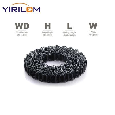 Guter Preis Schwarz rollende S-förmige Zigzag-Feder mit 2,8 mm bis 4,0 mm Drahtdurchmesser für Sofa Möbel Online
