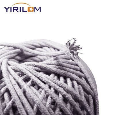 China Row Material Hersteller Baumwollseile kundenspezifische 3 mm dicke graue natürliche handwerkliche Baumwollseile