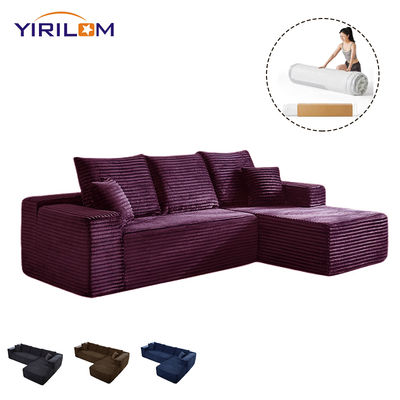 Guter Preis Großhandel L-förmige Cloud Couch Plüsch komprimierbares Ecksofa anpassbar für minimalistisches Wohnzimmer Online