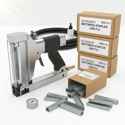 Guter Preis Verzinkte Matratzenklammern mit Pneumatischer Pistole für Möbelrahmen - 6000 Stück/cnt Verpackung Online