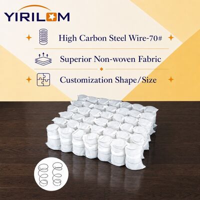 Einzeln verpackte Sofa-Taschenfeder aus 2,0 mm kohlenstoffreichem Stahl mit Vliesstoffbezug