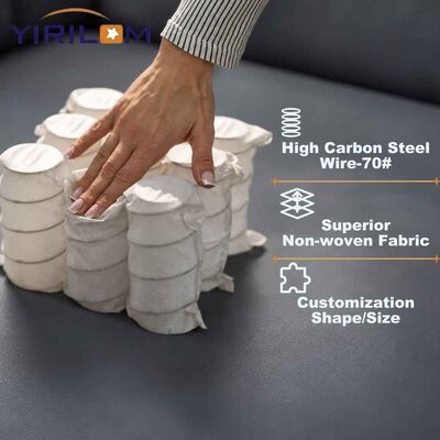 Customized Size 1.2-1.8mm Steel Wire Pocket Spring Unit with 6-12cm Spring Height for Sofa Cushion