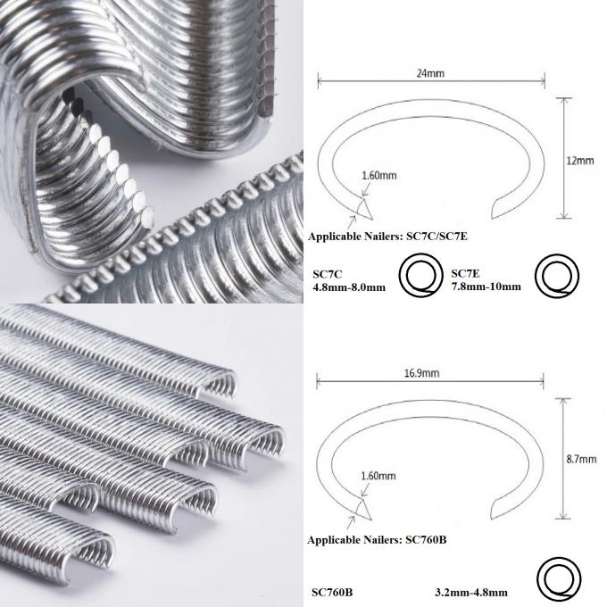 Kostenlose Proben Industrie C Ring Staples Hersteller Galvanisierte N&auml;gel Rahmen Zubeh&ouml;r 3